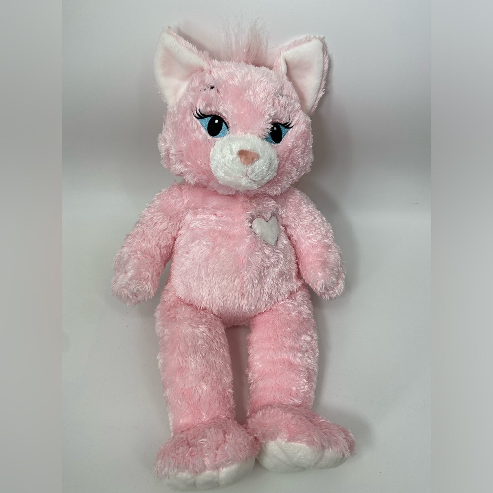 Build A Bear Plush Pink Sassy Disney Aristocats‎ Marie Heart Kitty Plush Stuffed